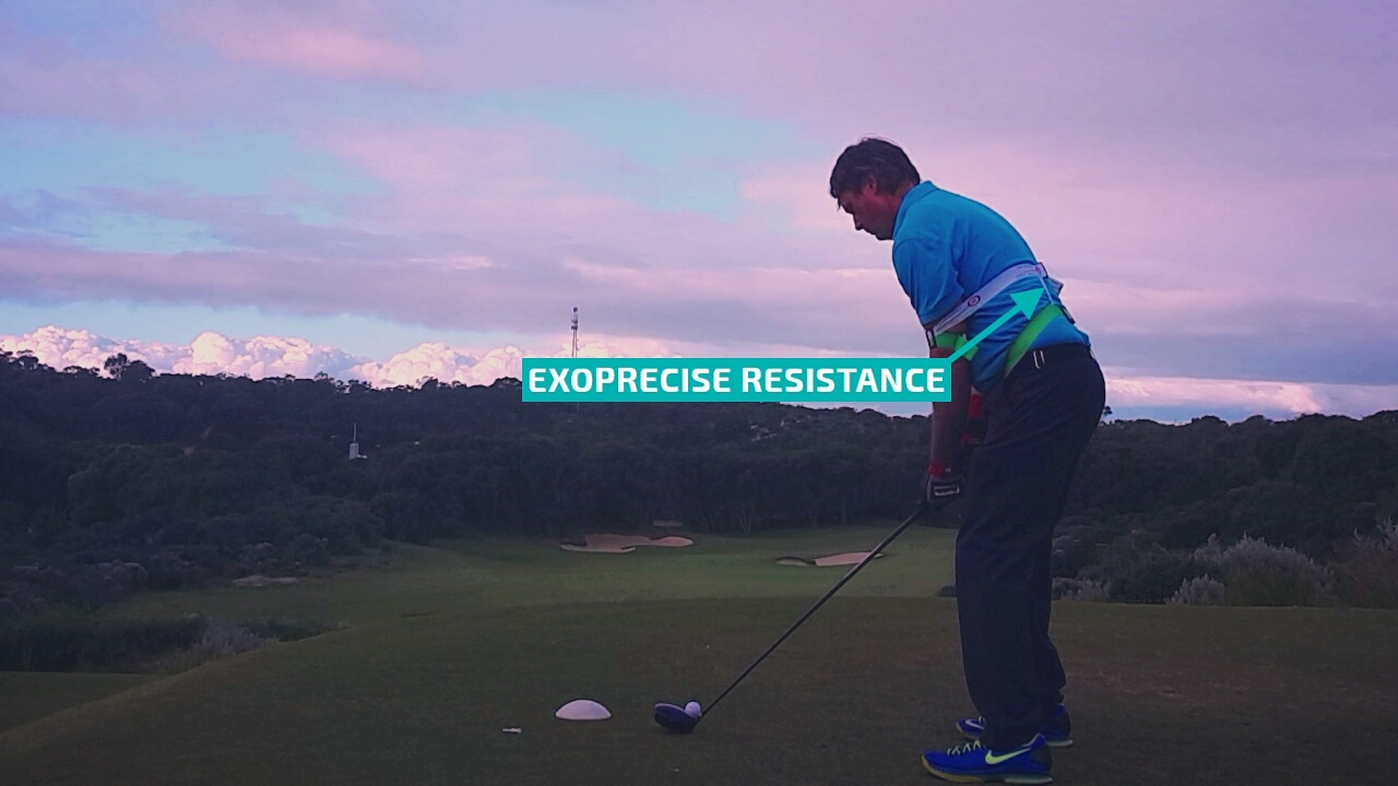 Setting Up In Your Golf Stance For Power Driving, Fairway Irons, And Accurate Putting On The Green, Our Golf Power Swing Trainer Gives Exoprecise Resistance, Keeping Your Arms At The Perfect Distance From Your Body